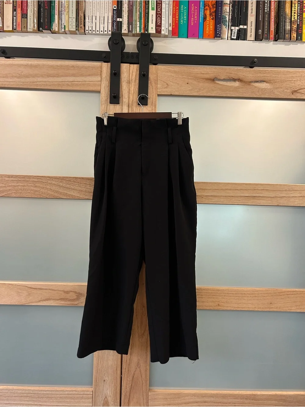 Black high-waisted dress pants, target